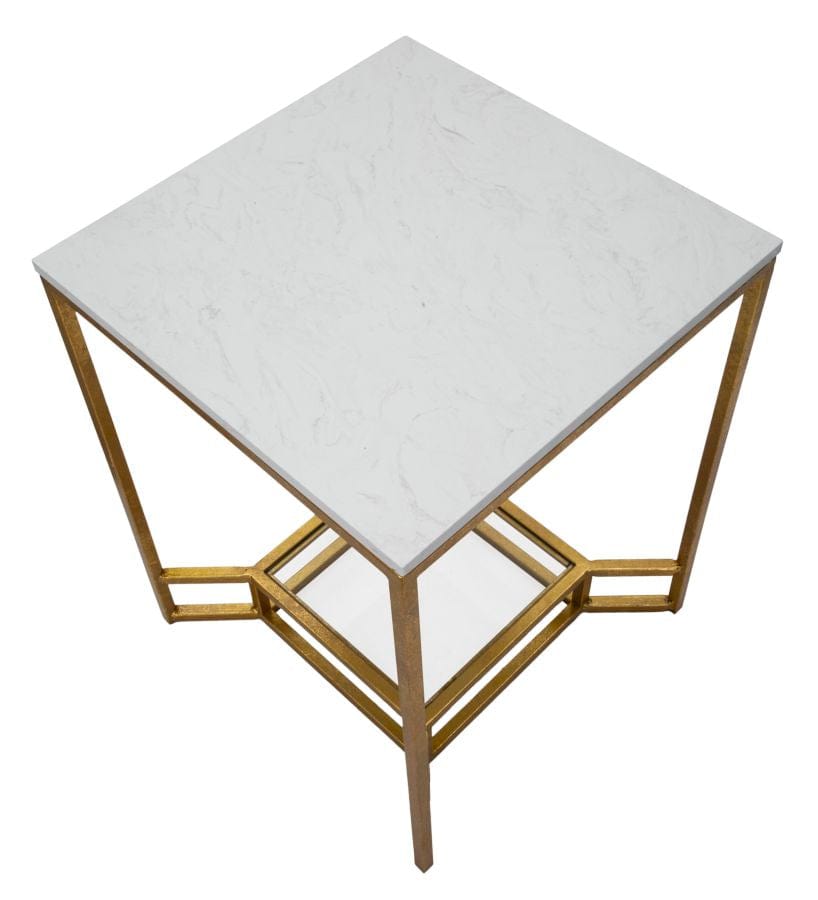 Mauro Ferretti TABLE DOUBLE MARBLE CM 47X47X60