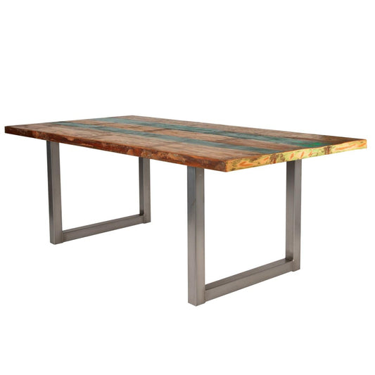 SIT Möbel Im- und Export Tafel 180x100 cm, kleurrijk hergebruikt hout