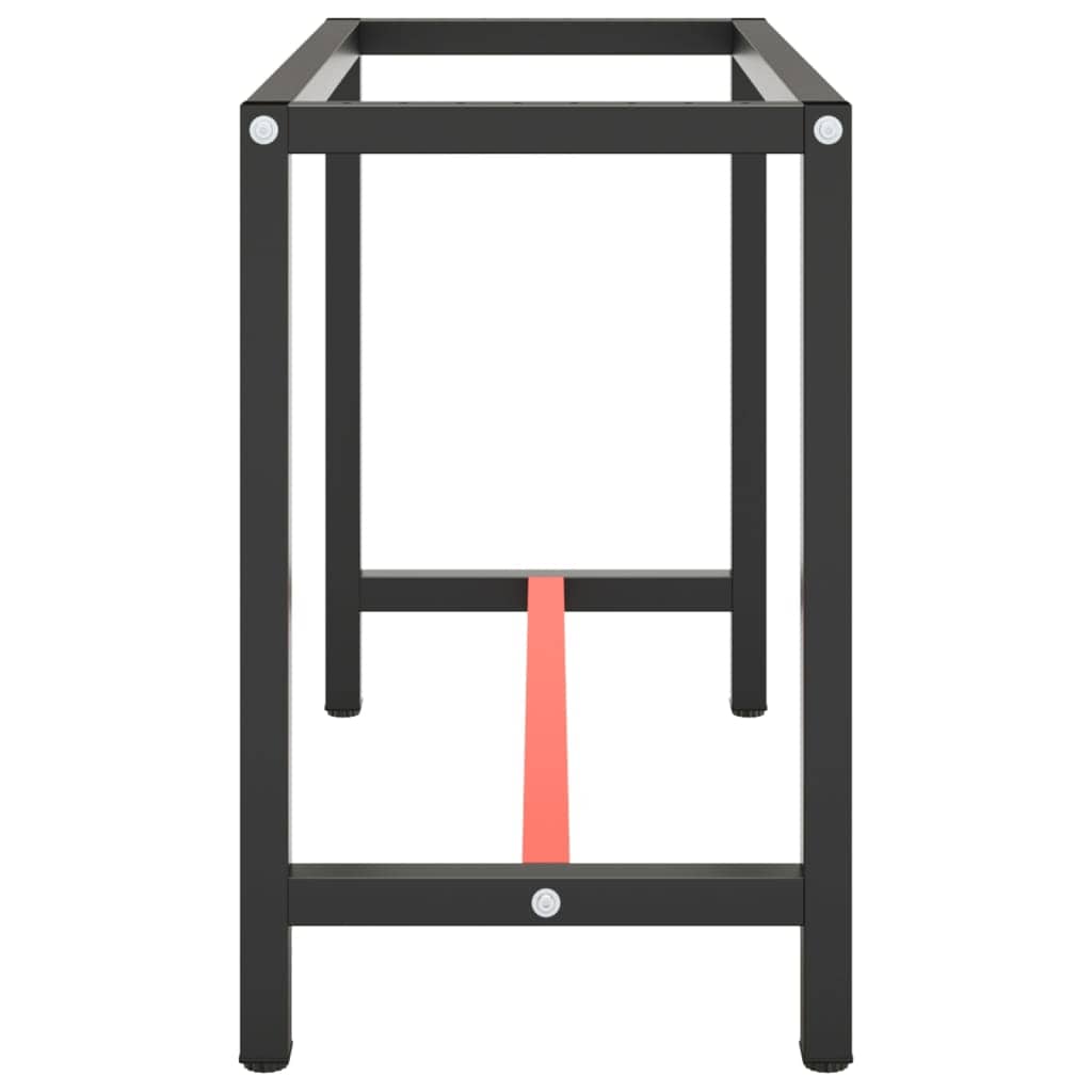 vidaXL Tafelpoten Werkbankframe 110x50x79 cm metaal matzwart en matrood