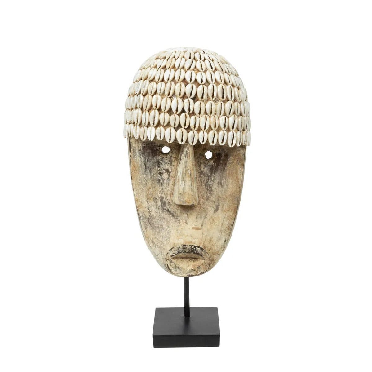 Bazar Bizar The Cowrie Mask on Stand - Medium