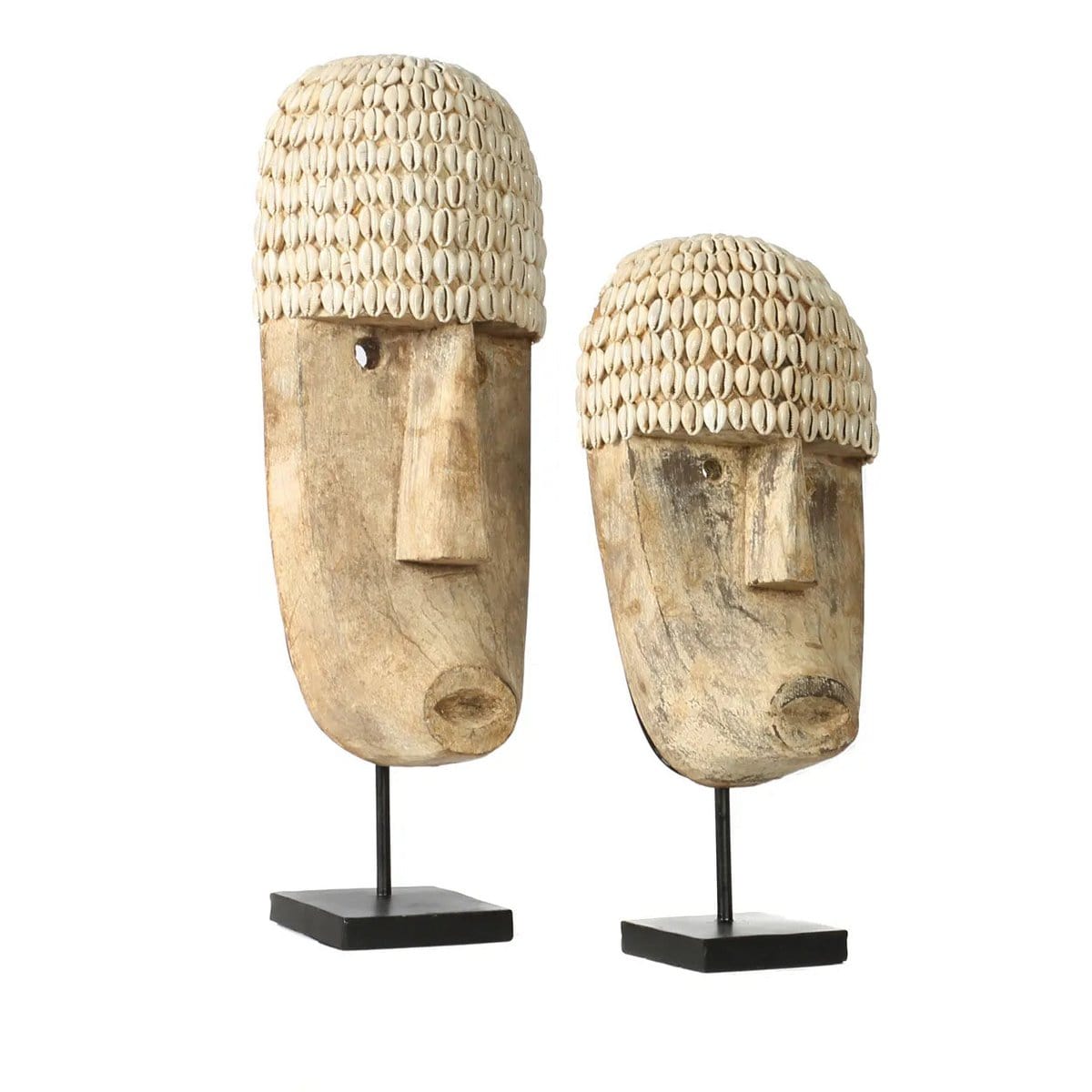 Bazar Bizar The Cowrie Mask on Stand - Medium