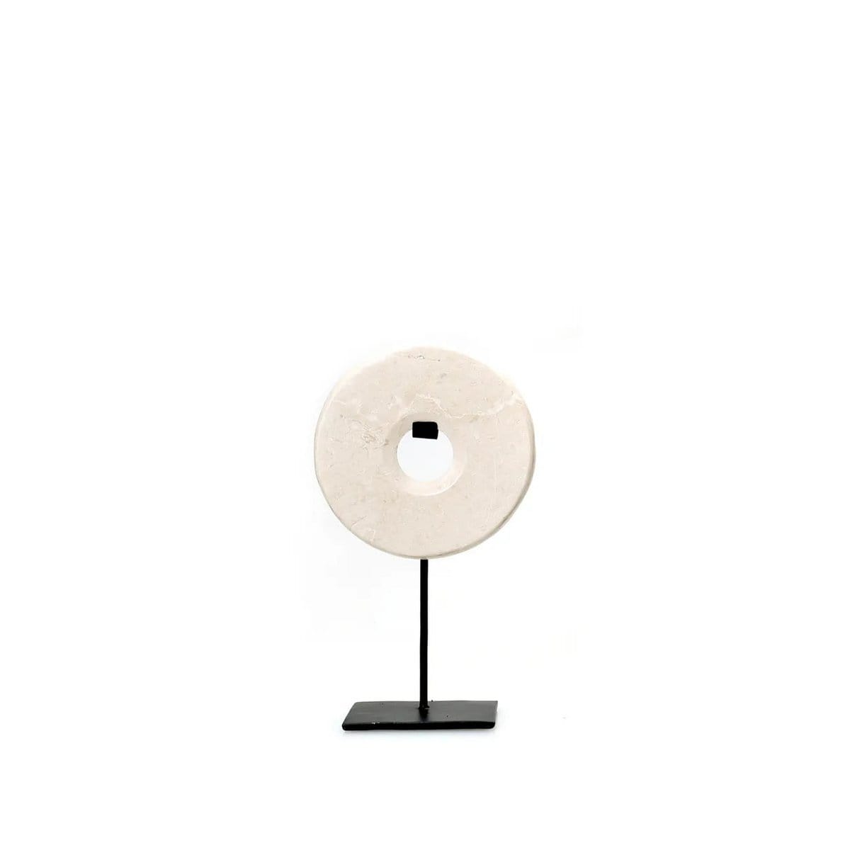 Bazar Bizar The Marble Disc on Stand - White - S