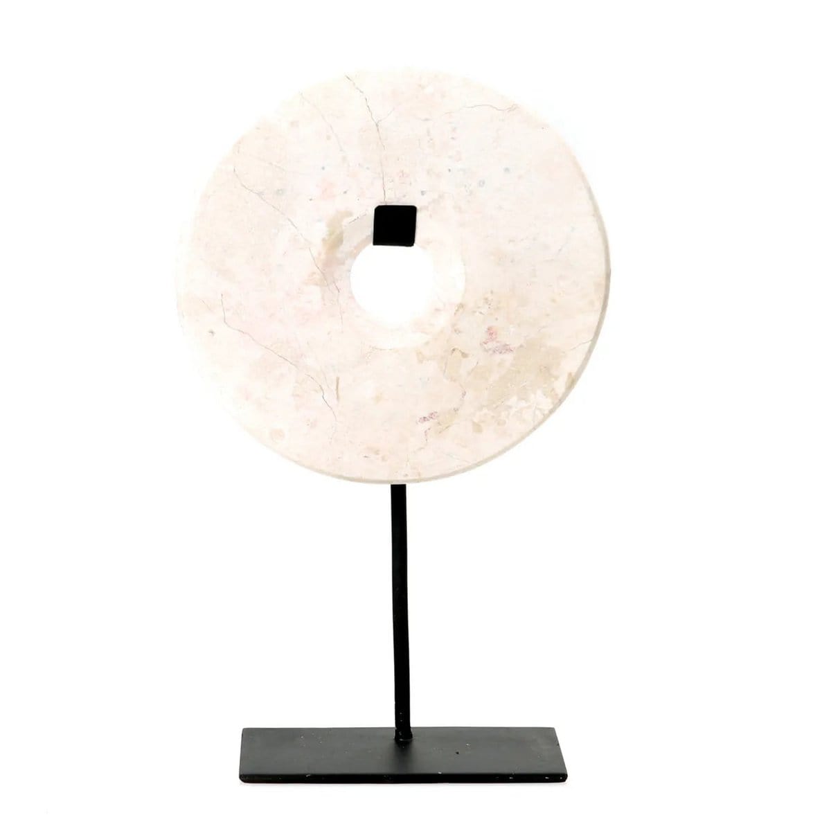 Bazar Bizar The Marble Disc on Stand - Wit - L