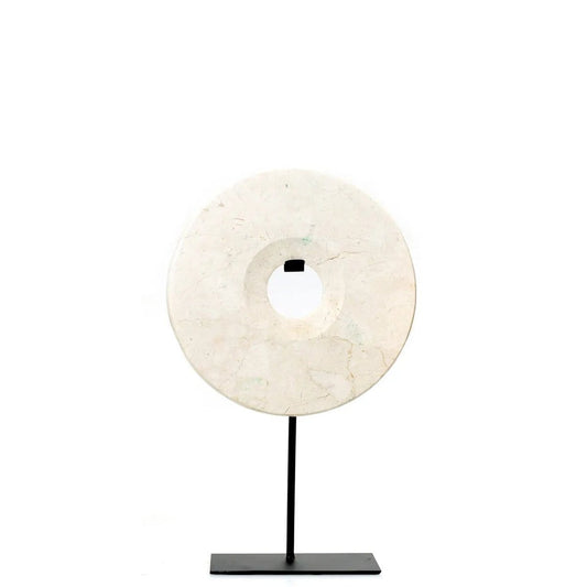 Bazar Bizar The Marble Disc on Stand - Wit - M