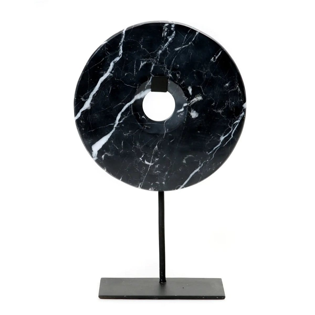 Bazar Bizar The Marble Disc on Stand - Zwart - L