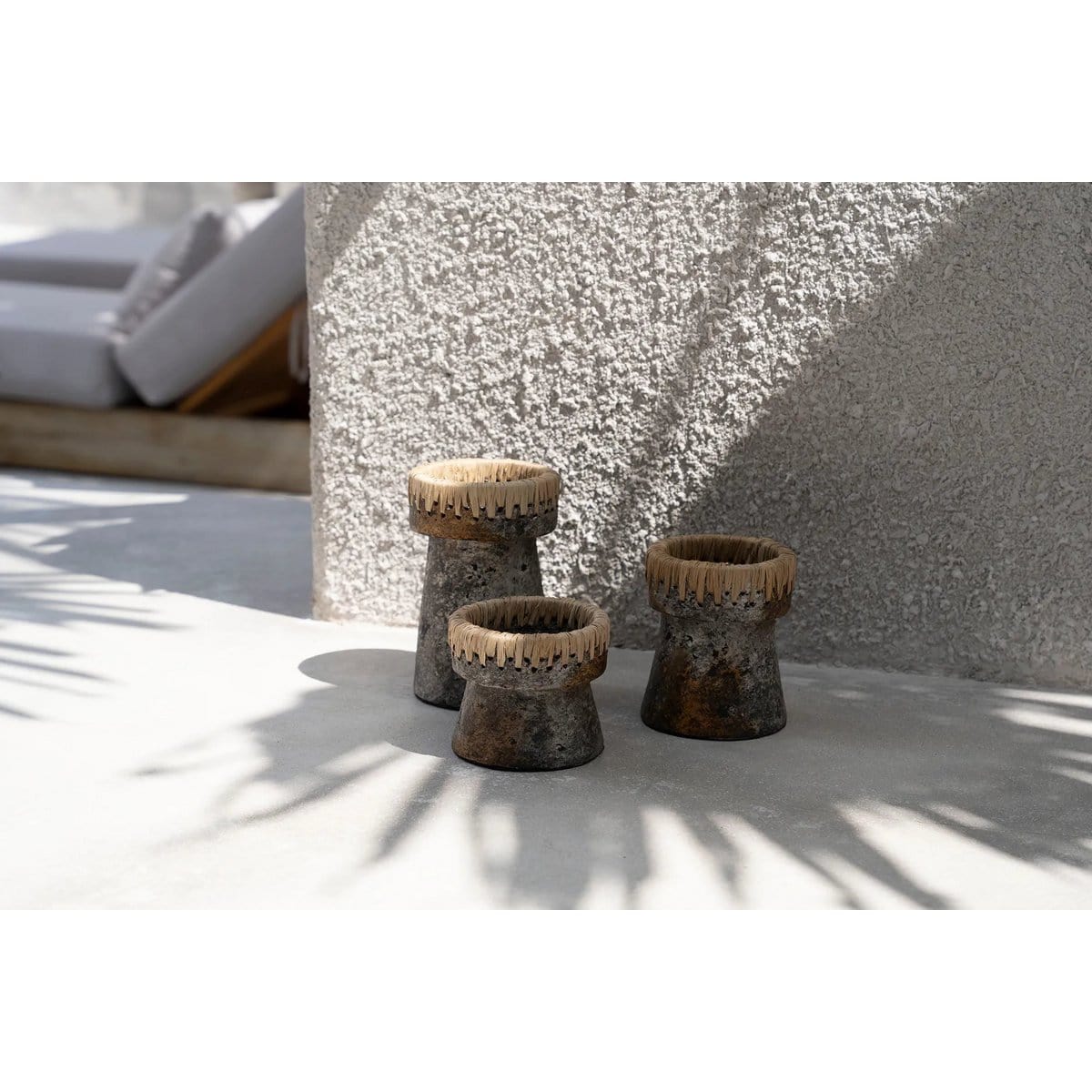 Bazar Bizar The Pretty Candle Holder - Antiek Grijs - M