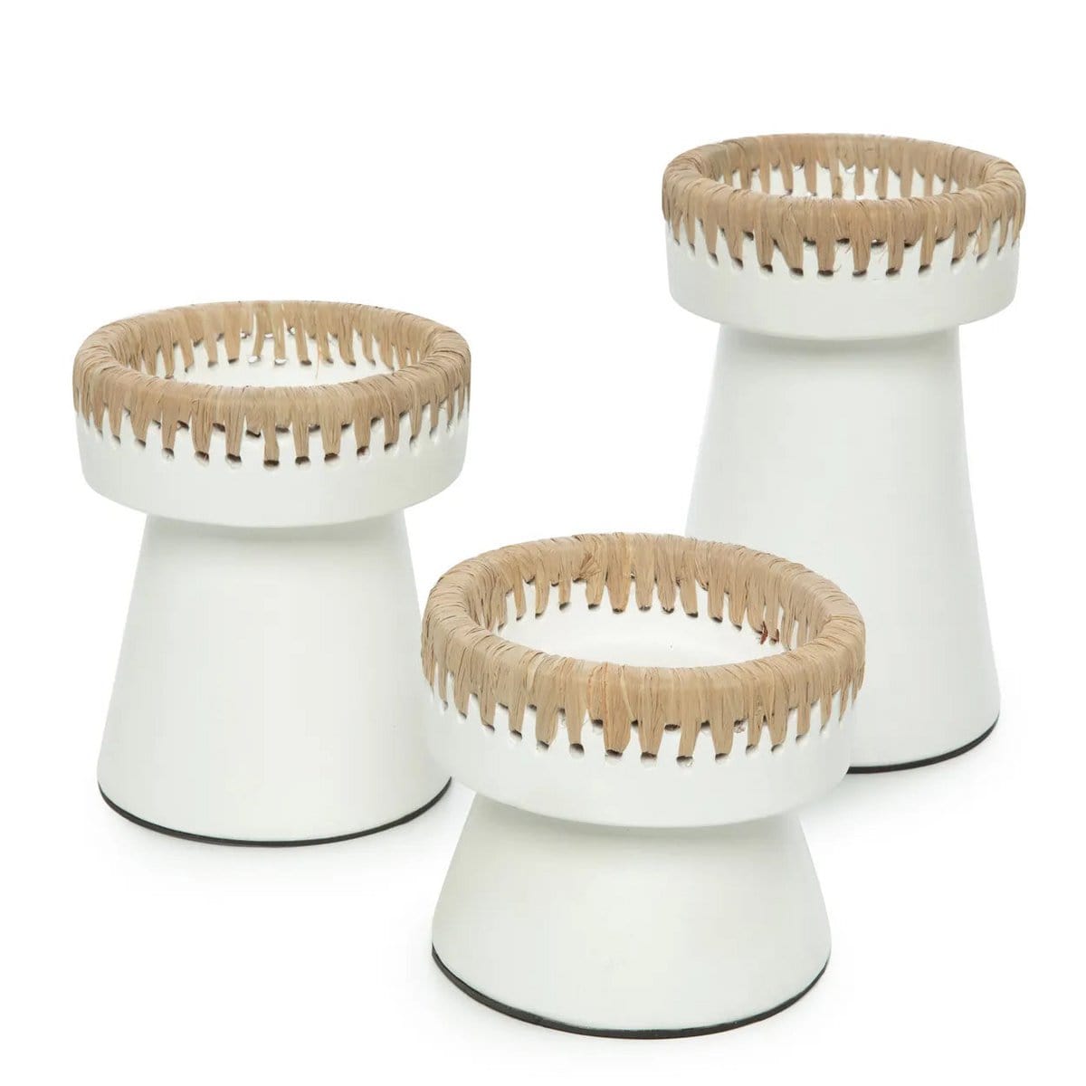 Bazar Bizar The Pretty Candle Holder - Wit Naturel - L