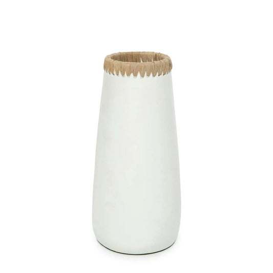 Bazar Bizar The Sneaky Vase - Wit Naturel - L