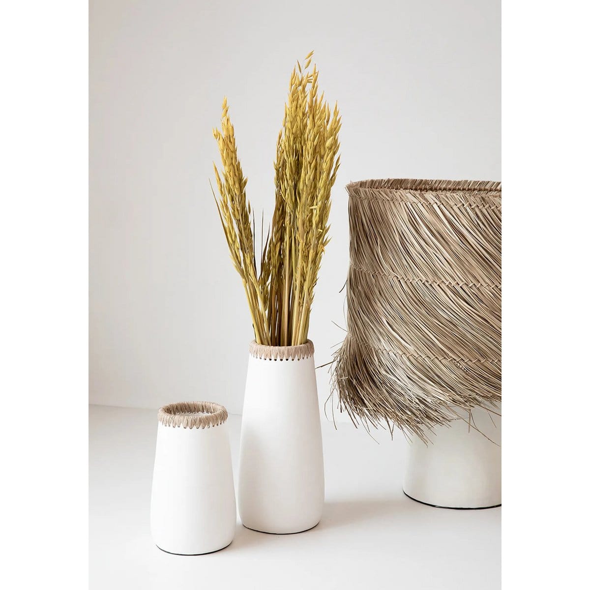 Bazar Bizar The Sneaky Vase - Wit Naturel - L