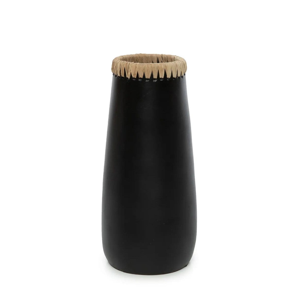 Bazar Bizar The Sneaky Vase - Zwart Naturel - L