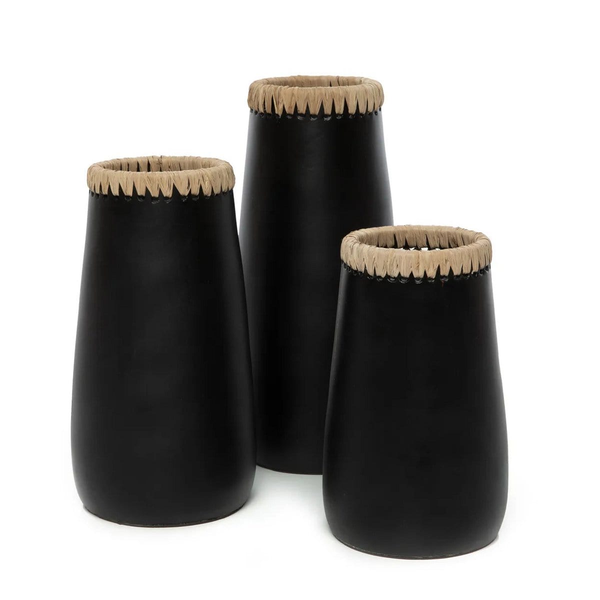 Bazar Bizar The Sneaky Vase - Zwart Naturel - L