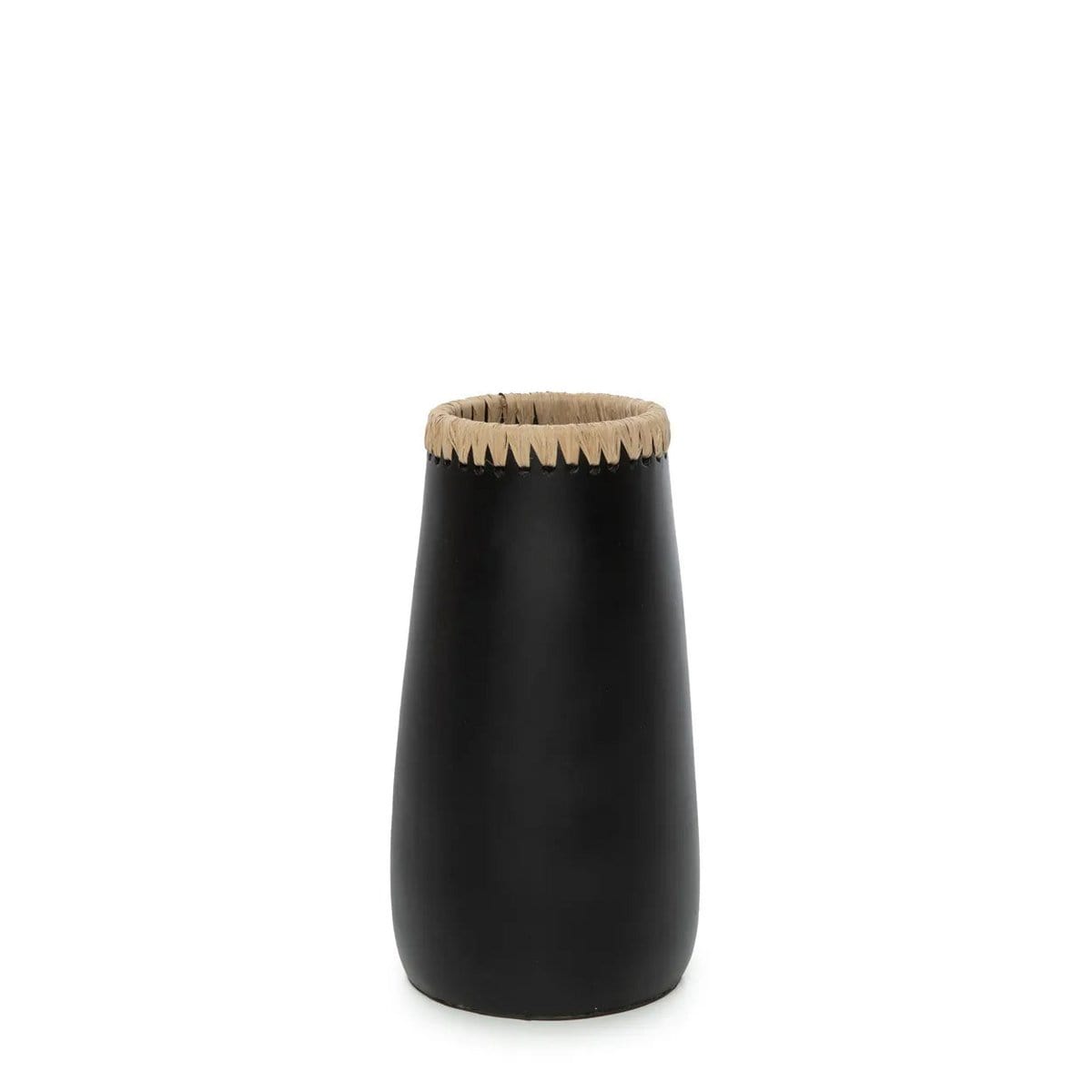 Bazar Bizar The Sneaky Vase - Zwart Naturel - M