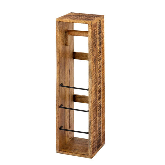 Voglrieder kreatives Wohnen Toiletrolhouder hout 17x17cm Toiletrolhouder Toiletrolhouder van vierkant mangohout