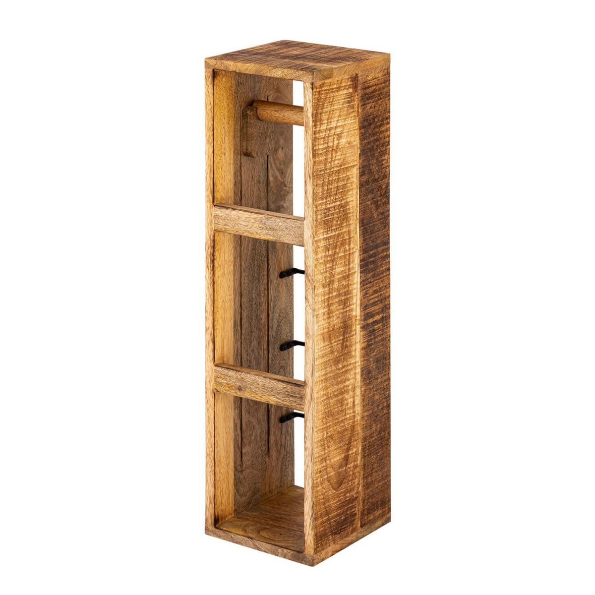 Voglrieder kreatives Wohnen Toiletrolhouder hout 17x17cm Toiletrolhouder Toiletrolhouder van vierkant mangohout