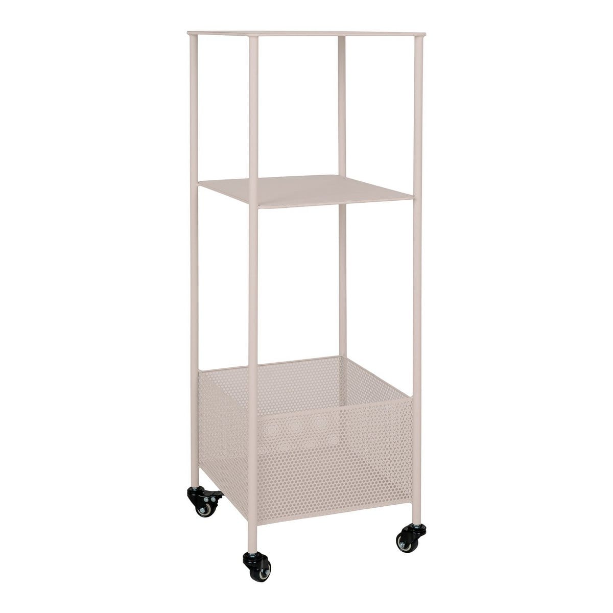 House Nordic ApS Torres Metal Cart - Metalen kar, staal, zand, 3 planken, 35x35x100 cm