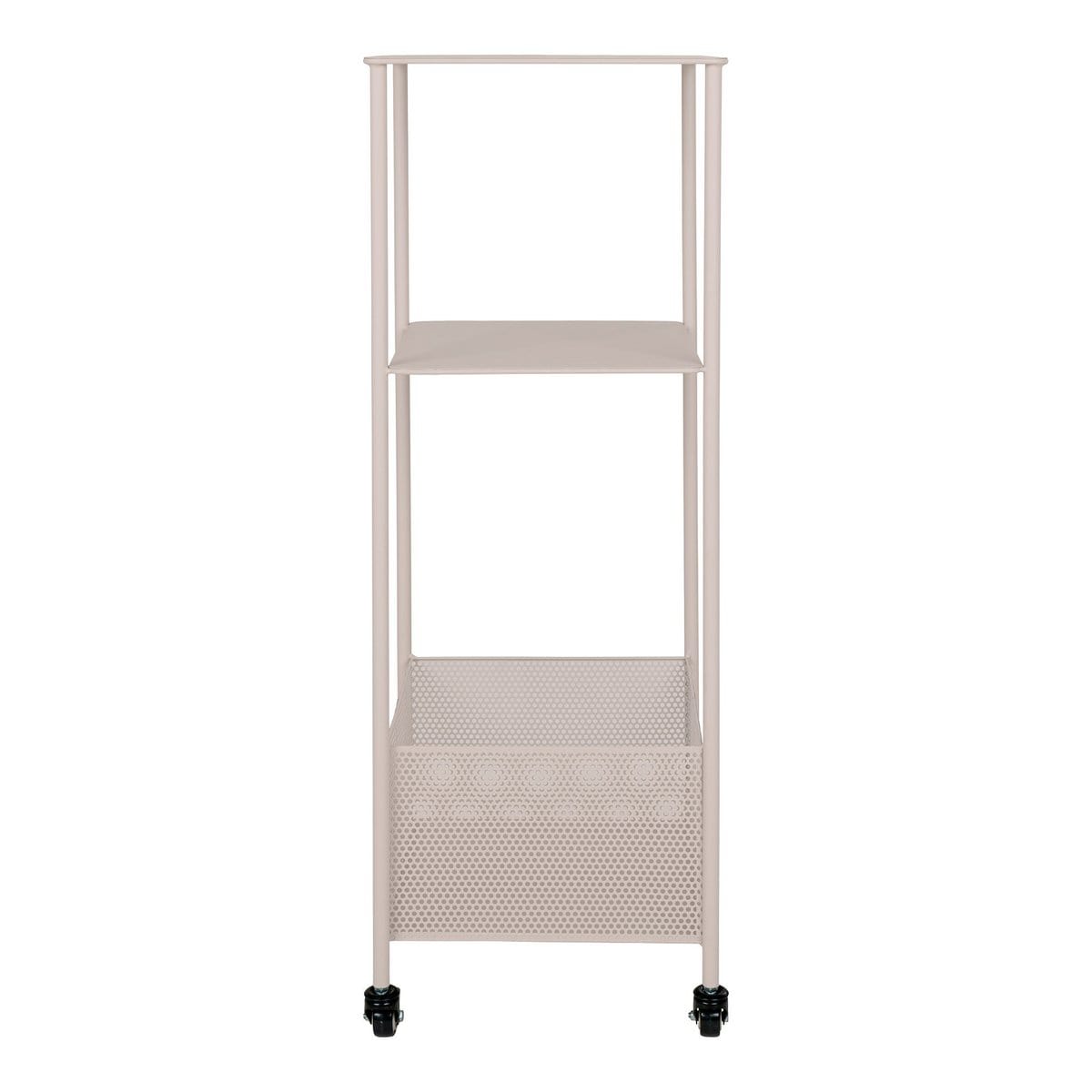 House Nordic ApS Torres Metal Cart - Metalen kar, staal, zand, 3 planken, 35x35x100 cm