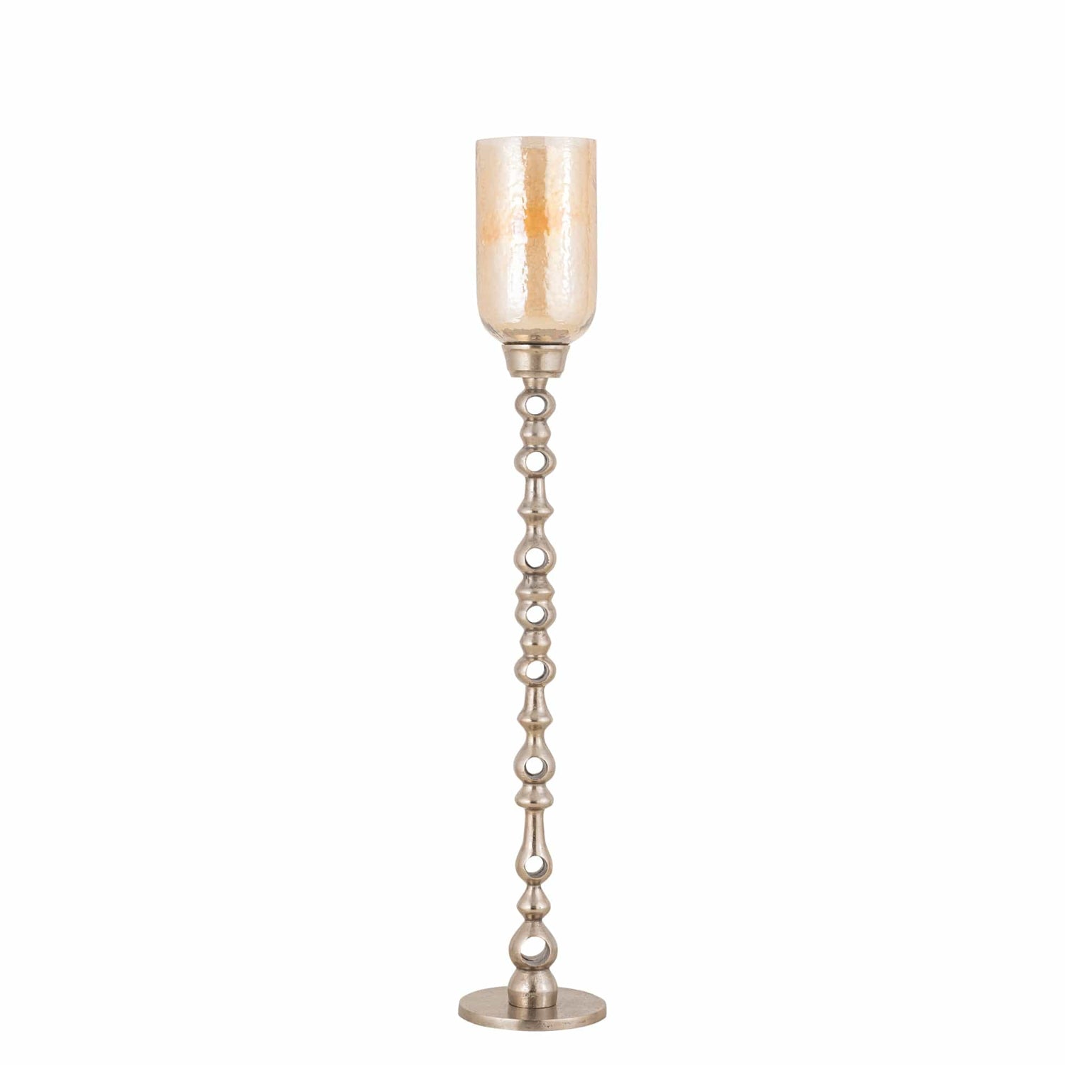 PTMD Tracy Champagne alu stormlicht met glas rond L