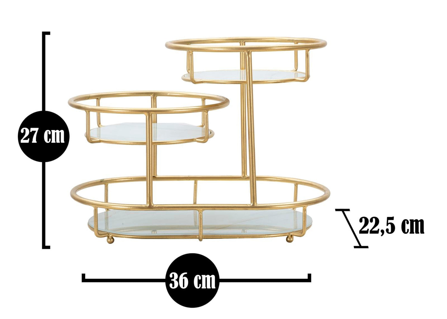 Mauro Ferretti TRAY 3 LEVELS -B- CM 36X22,5X27