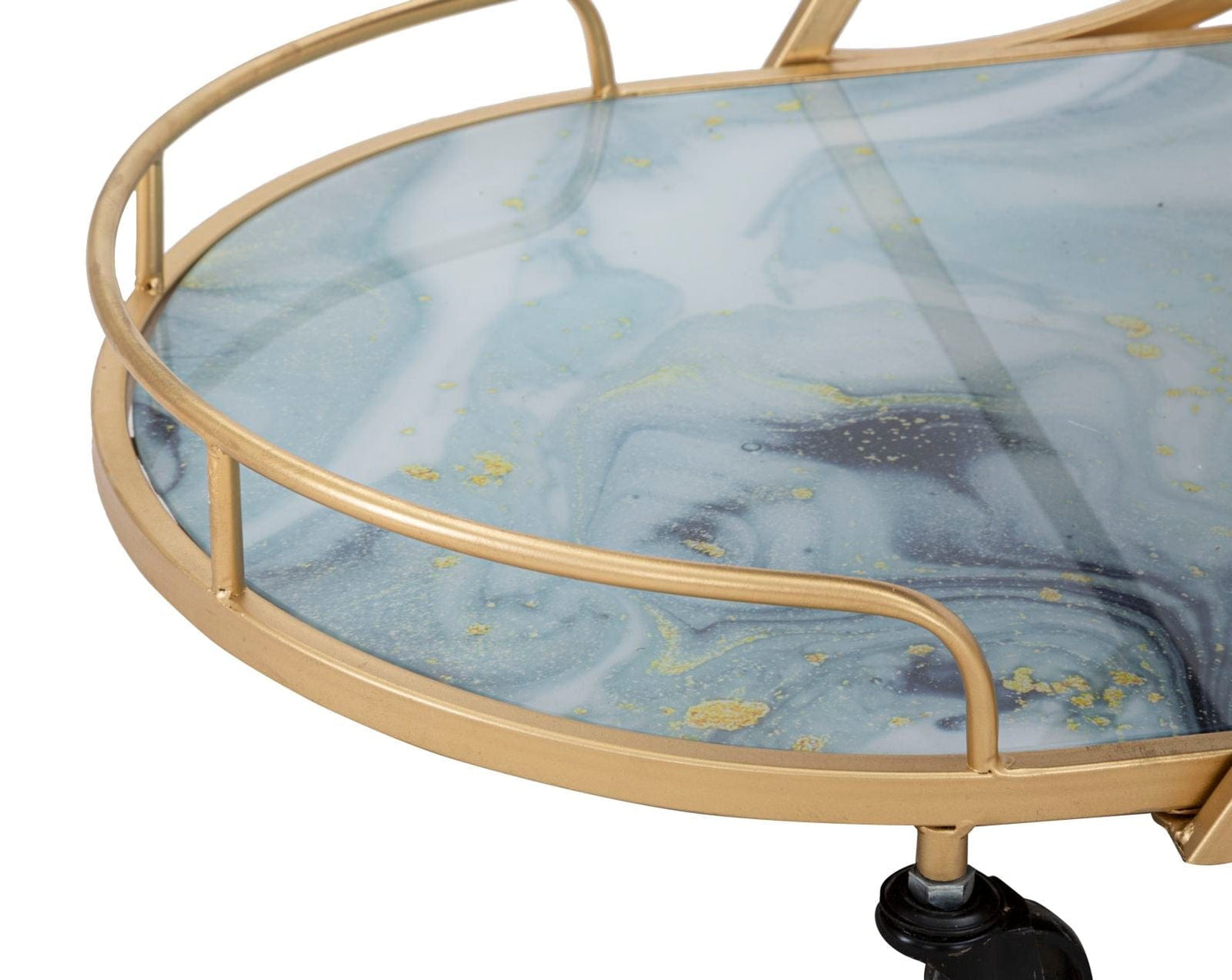 Mauro Ferretti TROLLEY MARBLE GLASS MIX CM71X45,5X84,5