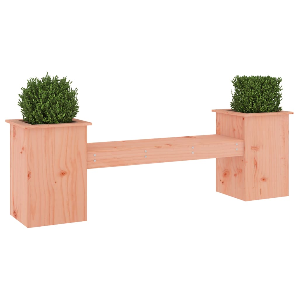 vidaXL Tuinbanken Bankje met plantenbakken 184,5x39,5x56,5 cm grenenhout douglas