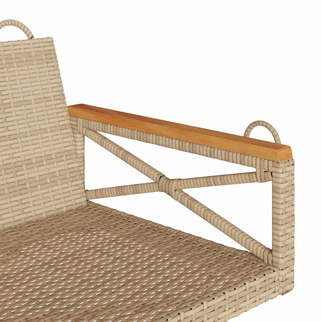 vidaXL Tuinbanken Schommelbank 109x62x40 cm poly rattan beige