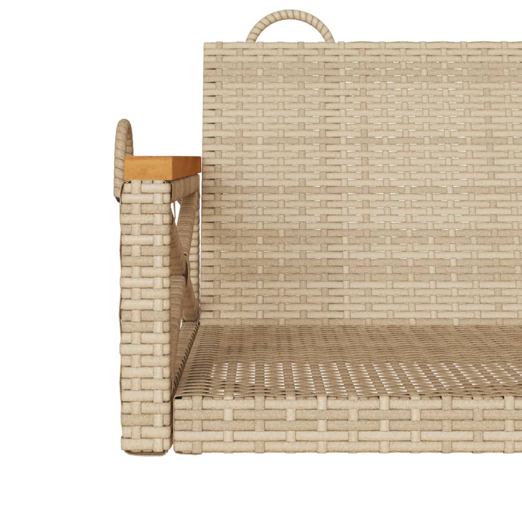 vidaXL Tuinbanken Schommelbank 109x62x40 cm poly rattan beige