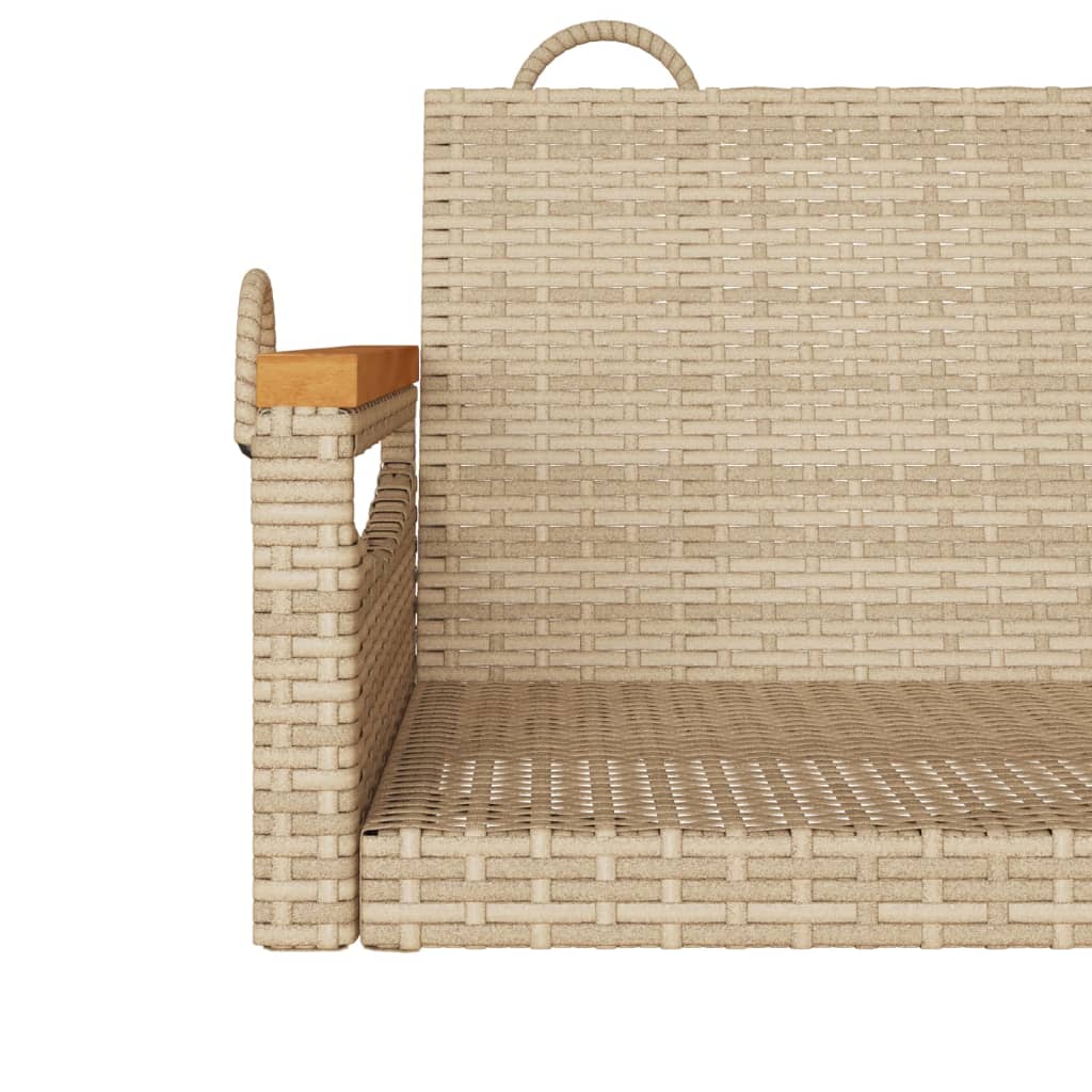 vidaXL Tuinbanken Schommelbank 109x62x40 cm poly rattan beige