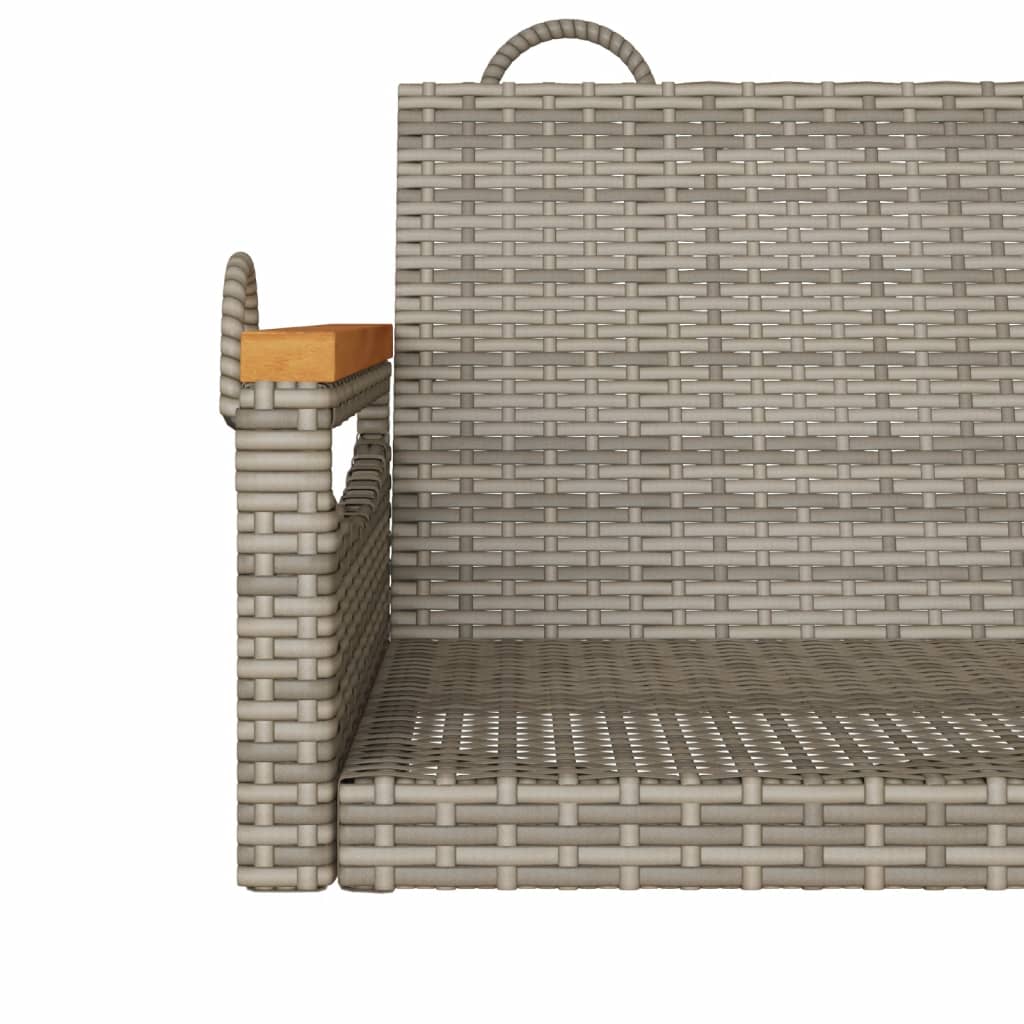 vidaXL Tuinbanken Schommelbank 109x62x40 cm poly rattan grijs