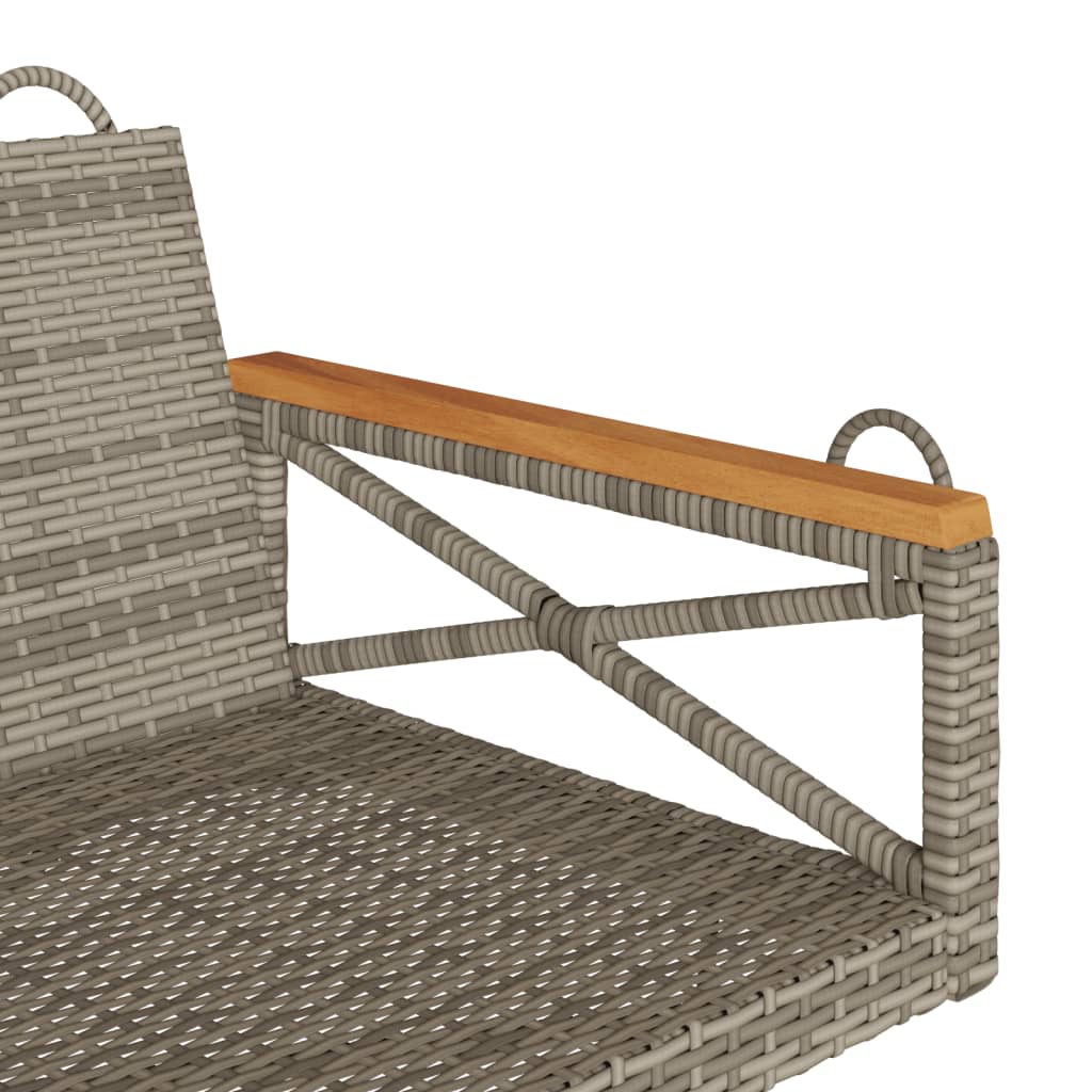 vidaXL Tuinbanken Schommelbank 109x62x40 cm poly rattan grijs