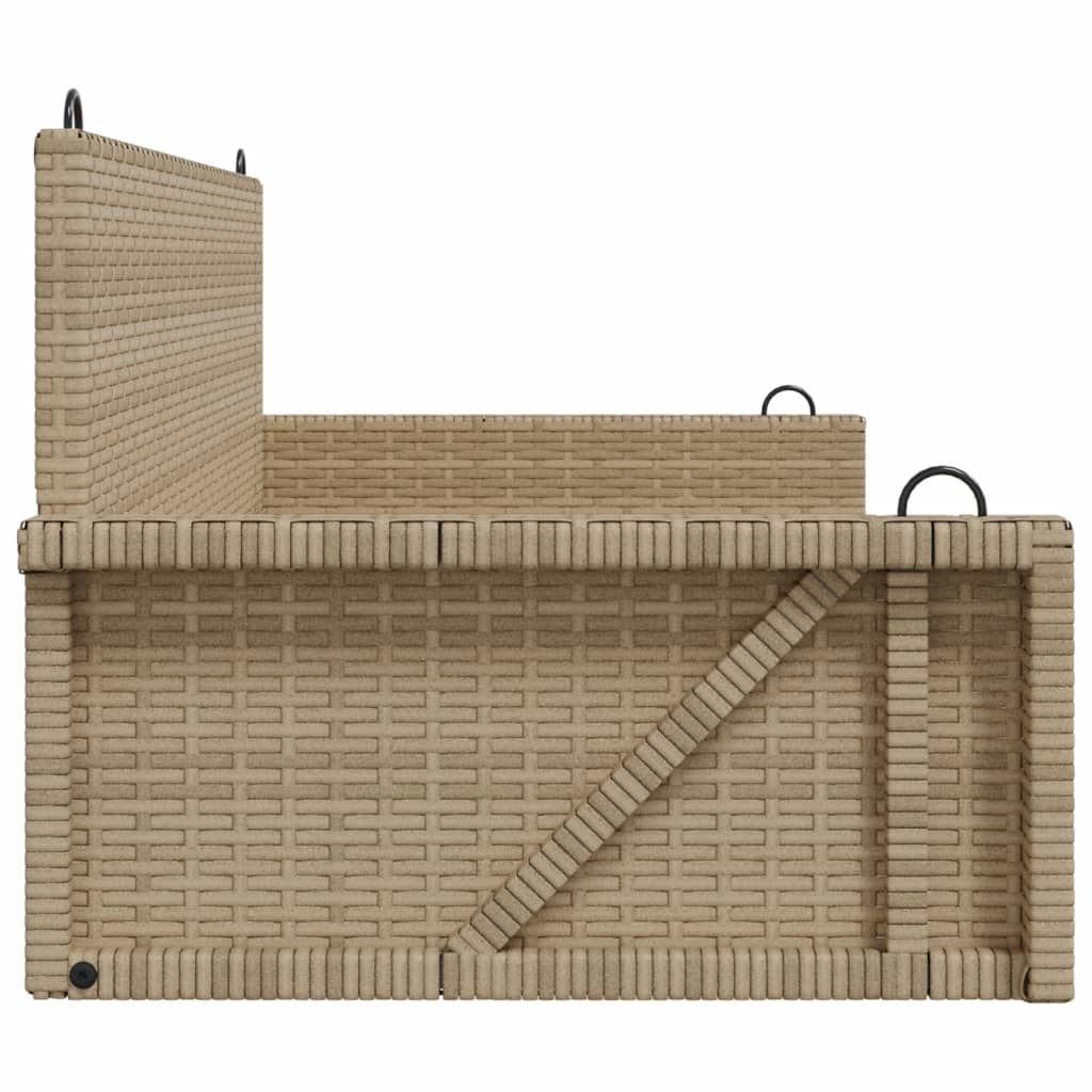 vidaXL Tuinbanken Schommelbank 119x56x48 cm poly rattan beige