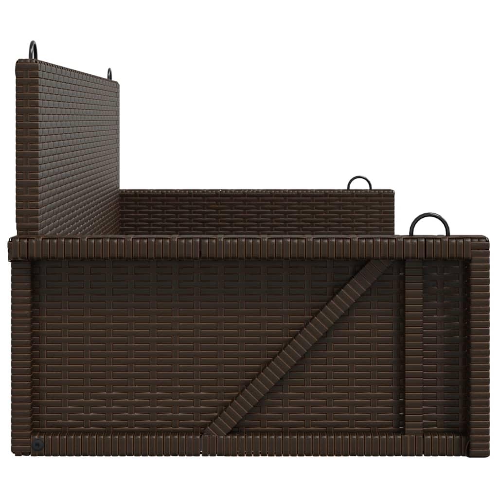 vidaXL Tuinbanken Schommelbank 119x56x48 cm poly rattan bruin