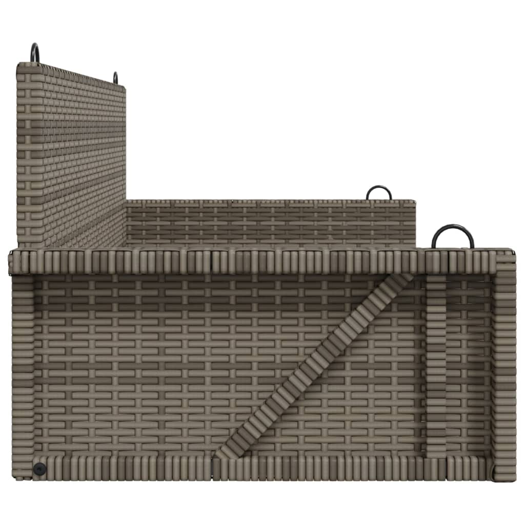 vidaXL Tuinbanken Schommelbank 119x56x48 cm poly rattan grijs