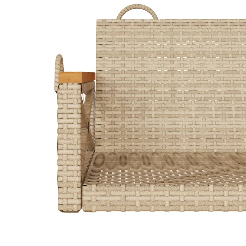 vidaXL Tuinbanken Schommelbank 63x62x40 cm poly rattan beige