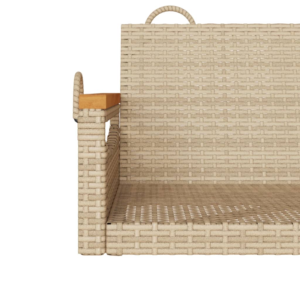 vidaXL Tuinbanken Schommelbank 63x62x40 cm poly rattan beige