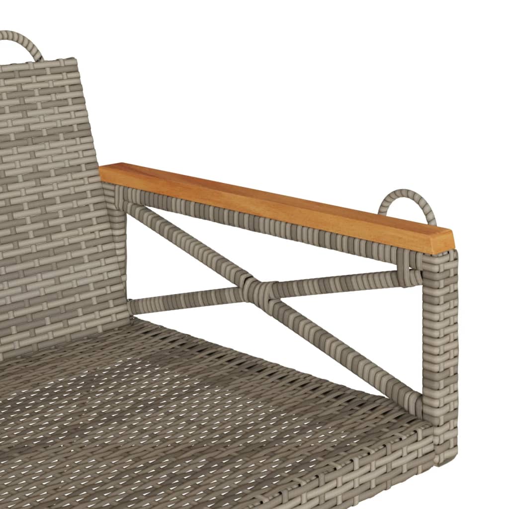 vidaXL Tuinbanken Schommelbank 63x62x40 cm poly rattan grijs