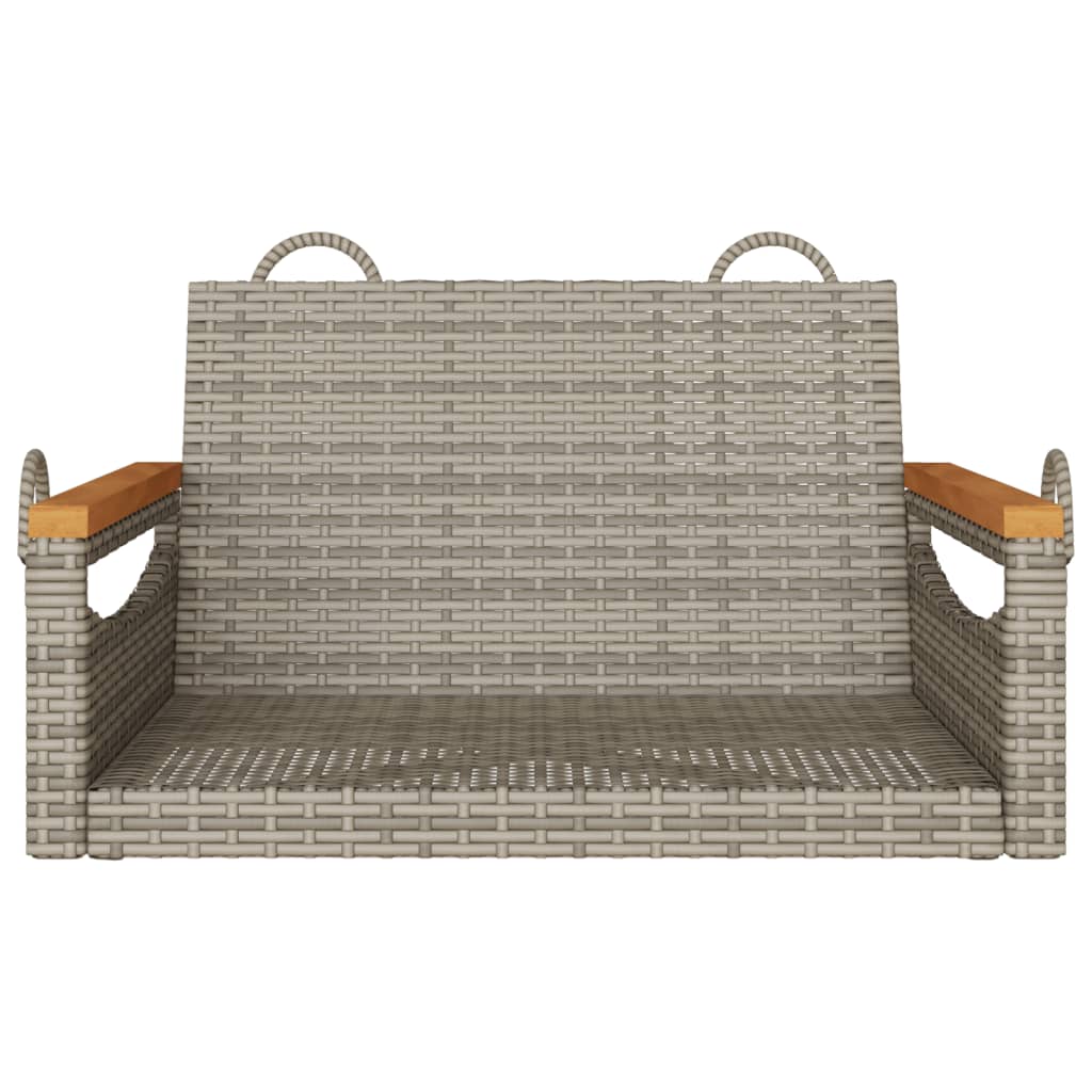 vidaXL Tuinbanken Schommelbank 63x62x40 cm poly rattan grijs