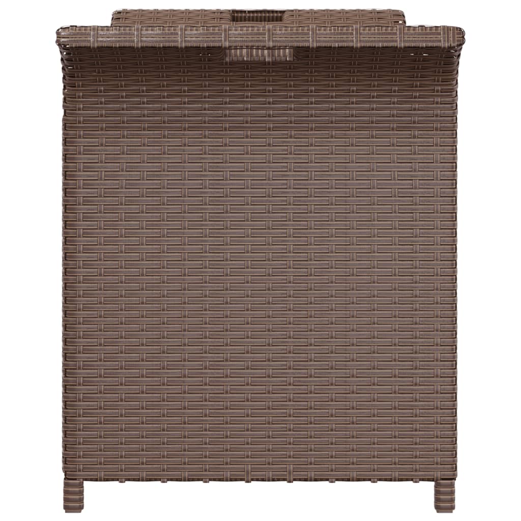 vidaXL Tuinbanken Tuinbank met kussen 116x46x57 cm poly rattan bruin