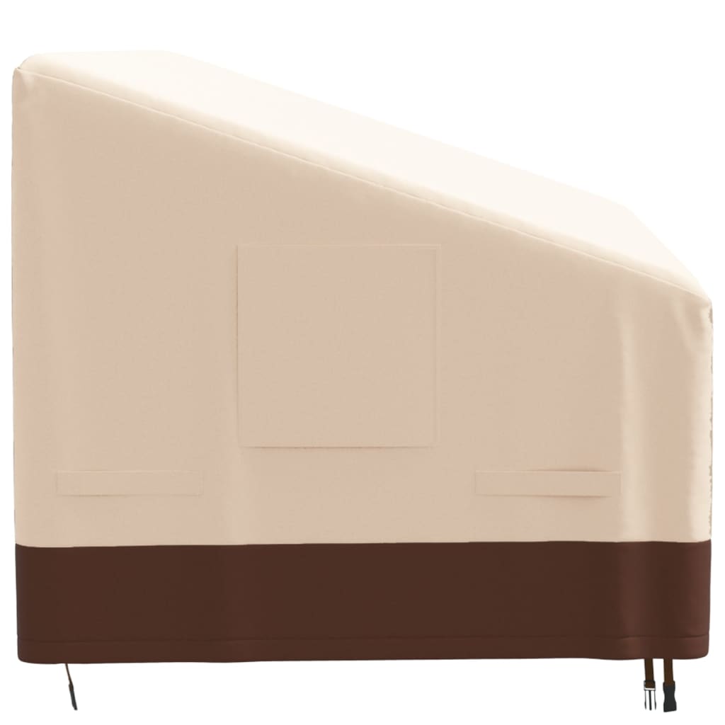 vidaXL Tuinmeubelhoezen Tuinhoes 3-zitsbank 600D 204x86x48/73 cm oxford beige