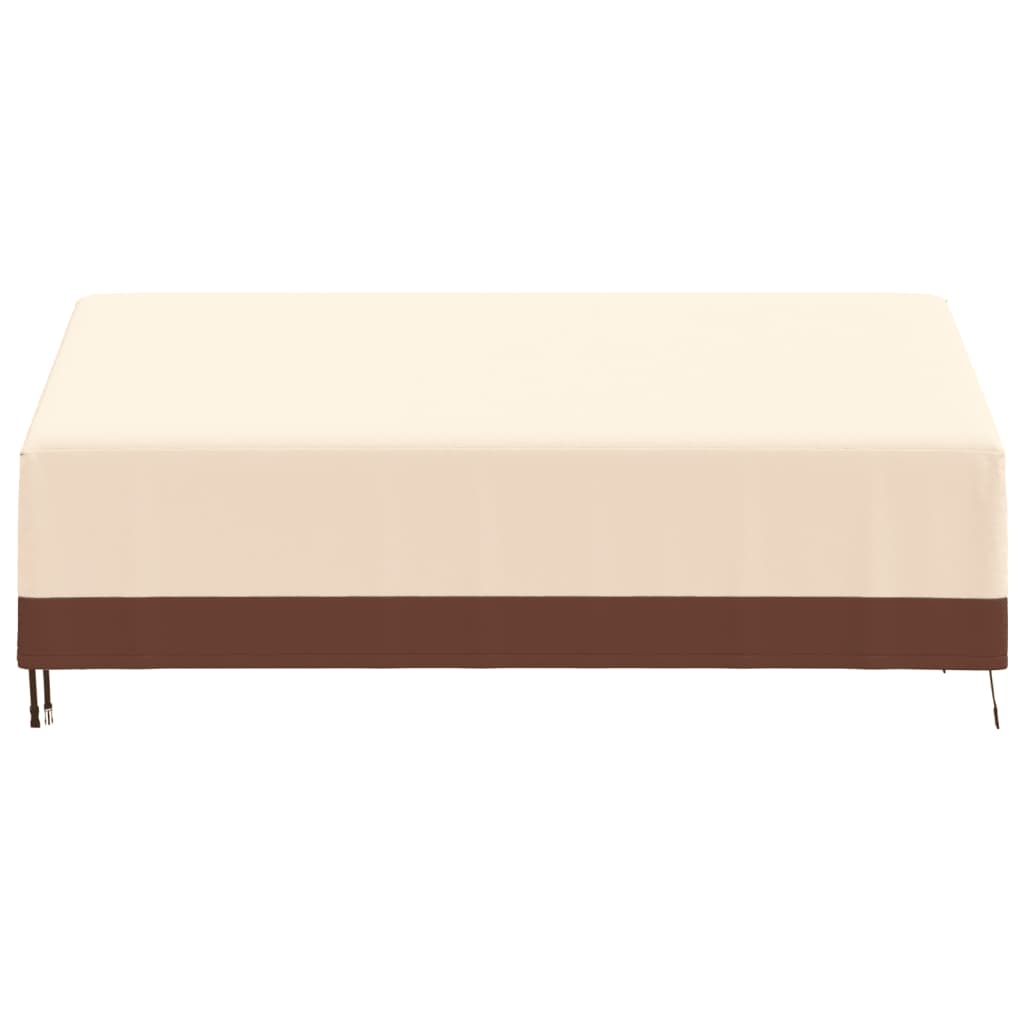 vidaXL Tuinmeubelhoezen Tuinhoes 3-zitsbank 600D 204x86x48/73 cm oxford beige