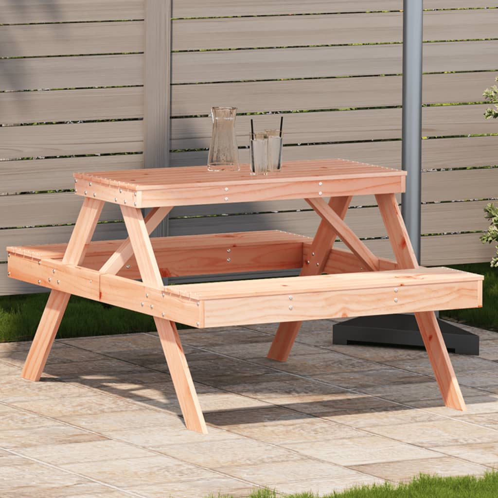 vidaXL Tuintafels Picknicktafel 105x134x75 cm massief douglashout