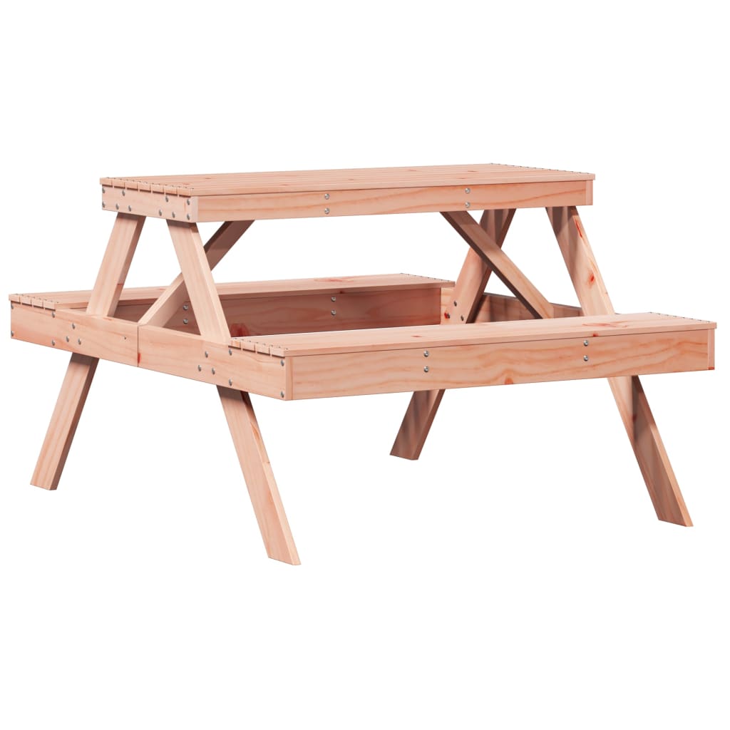 vidaXL Tuintafels Picknicktafel 105x134x75 cm massief douglashout