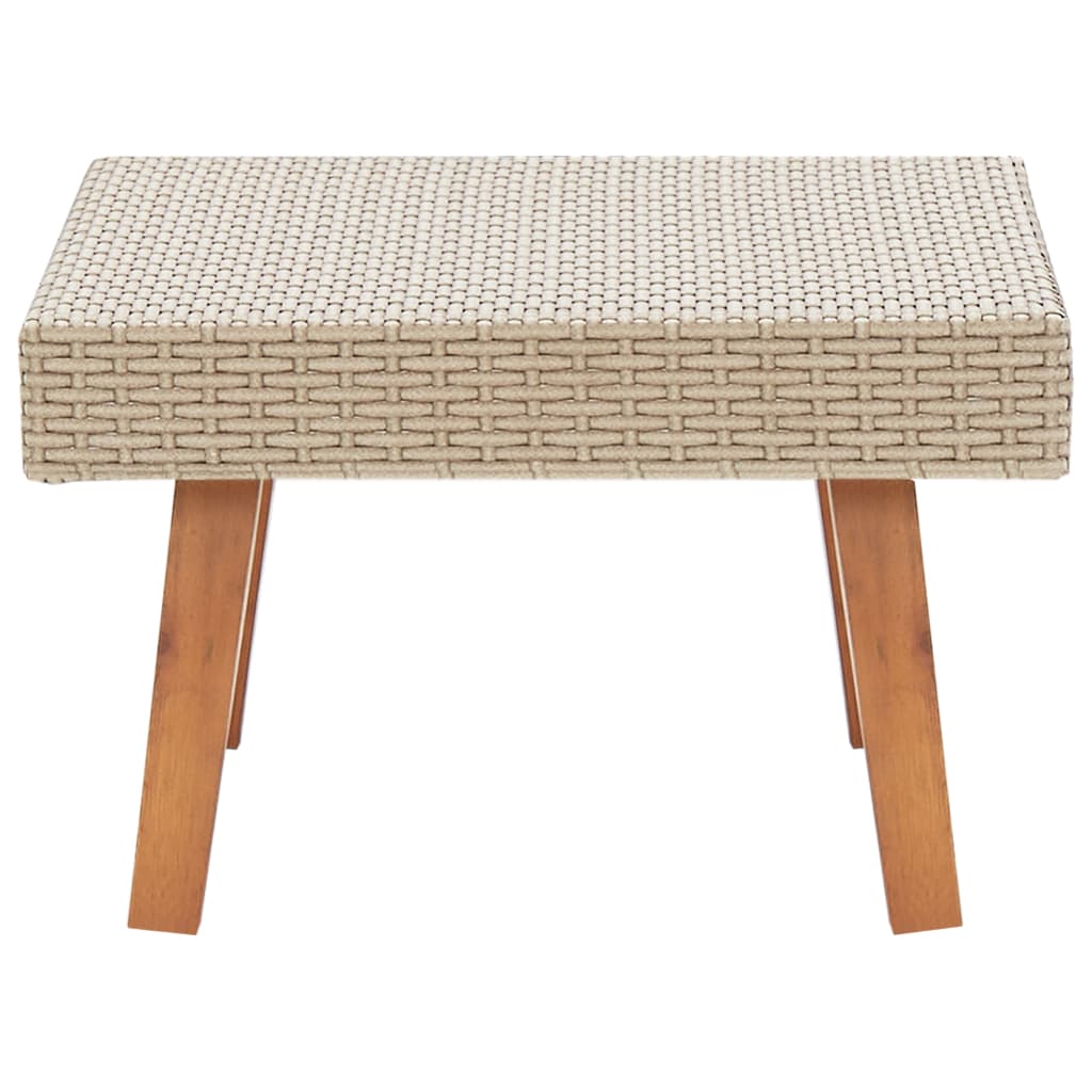 vidaXL Tuintafels Tuintafel poly rattan beige