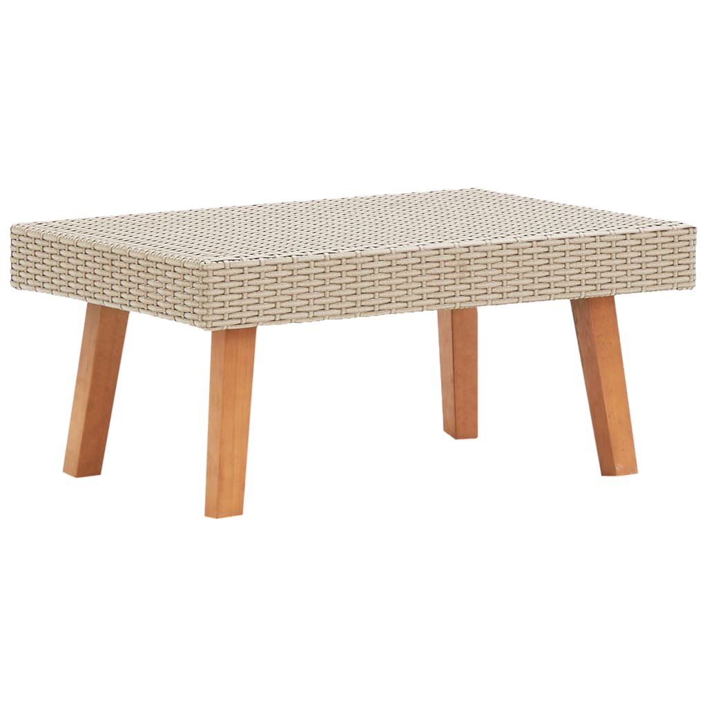 vidaXL Tuintafels Tuintafel poly rattan beige