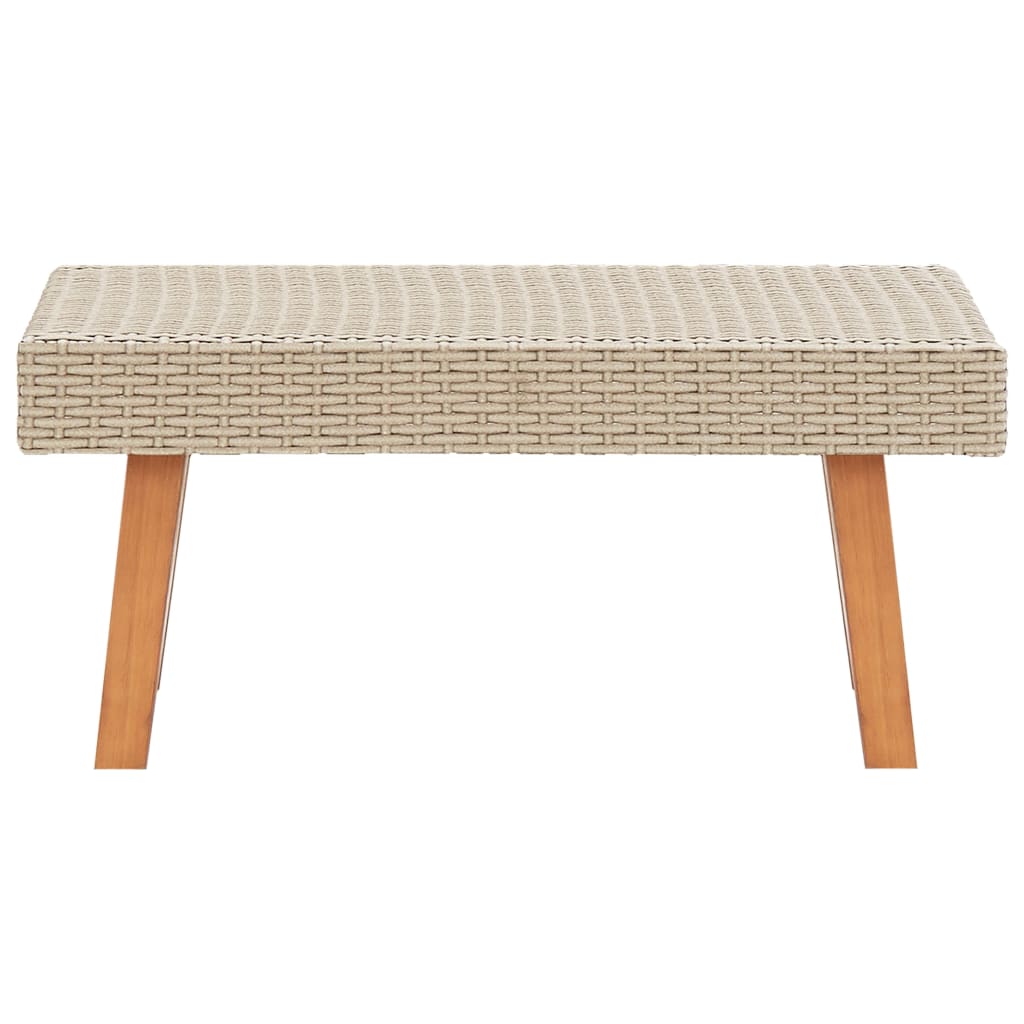 vidaXL Tuintafels Tuintafel poly rattan beige