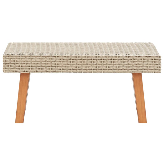 vidaXL Tuintafels Tuintafel poly rattan beige