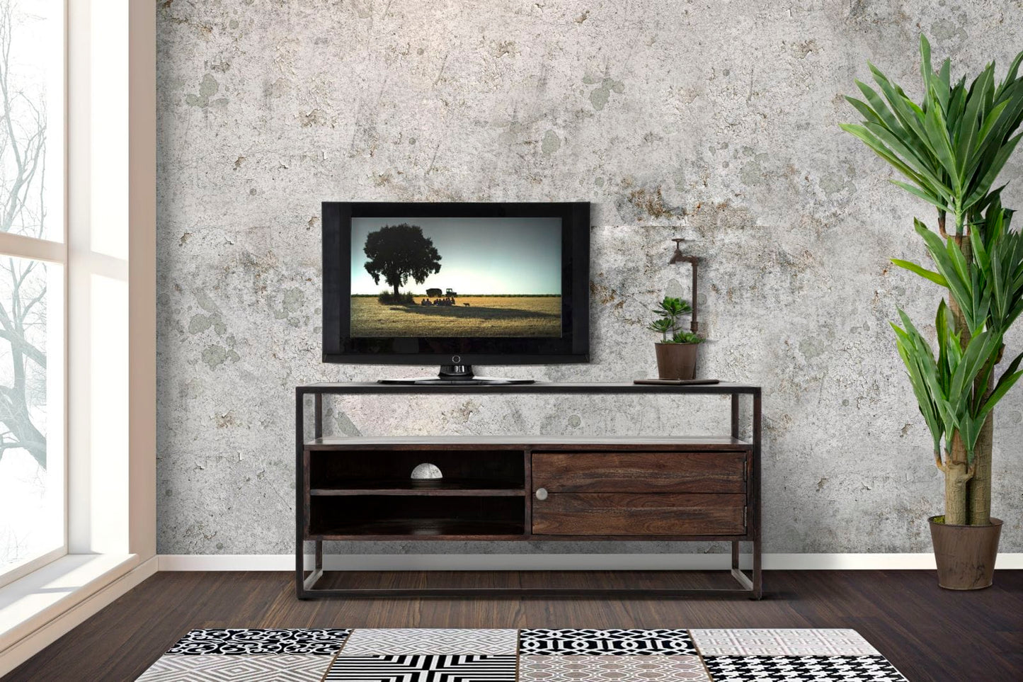 Mauro Ferretti TV HOLDER BURN CM 120X40X55 (LEGNO DI ACACIA NILOTICA)