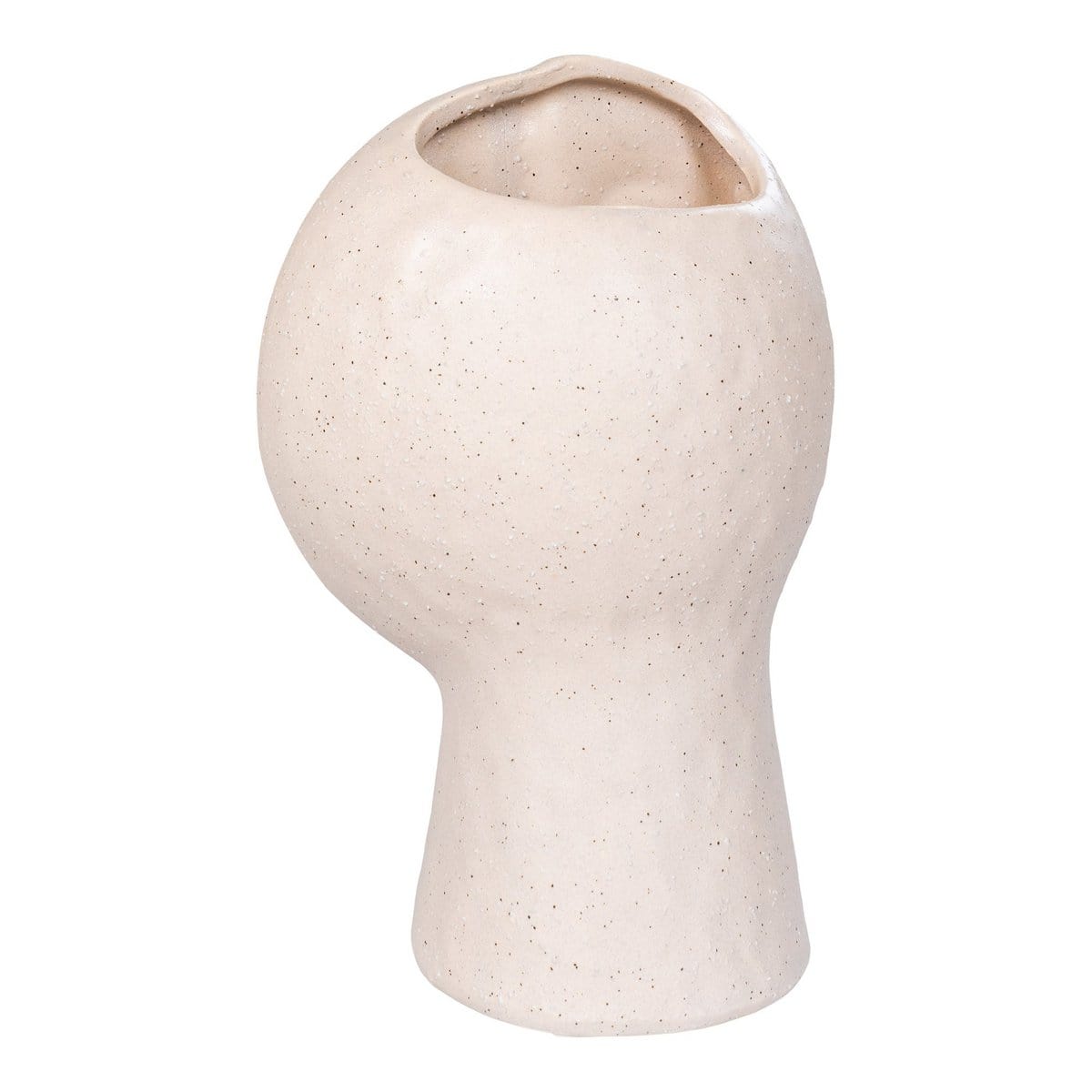 House Nordic ApS Vaas - Vaas, keramiek, beige, 12x7,5x17,5 cm