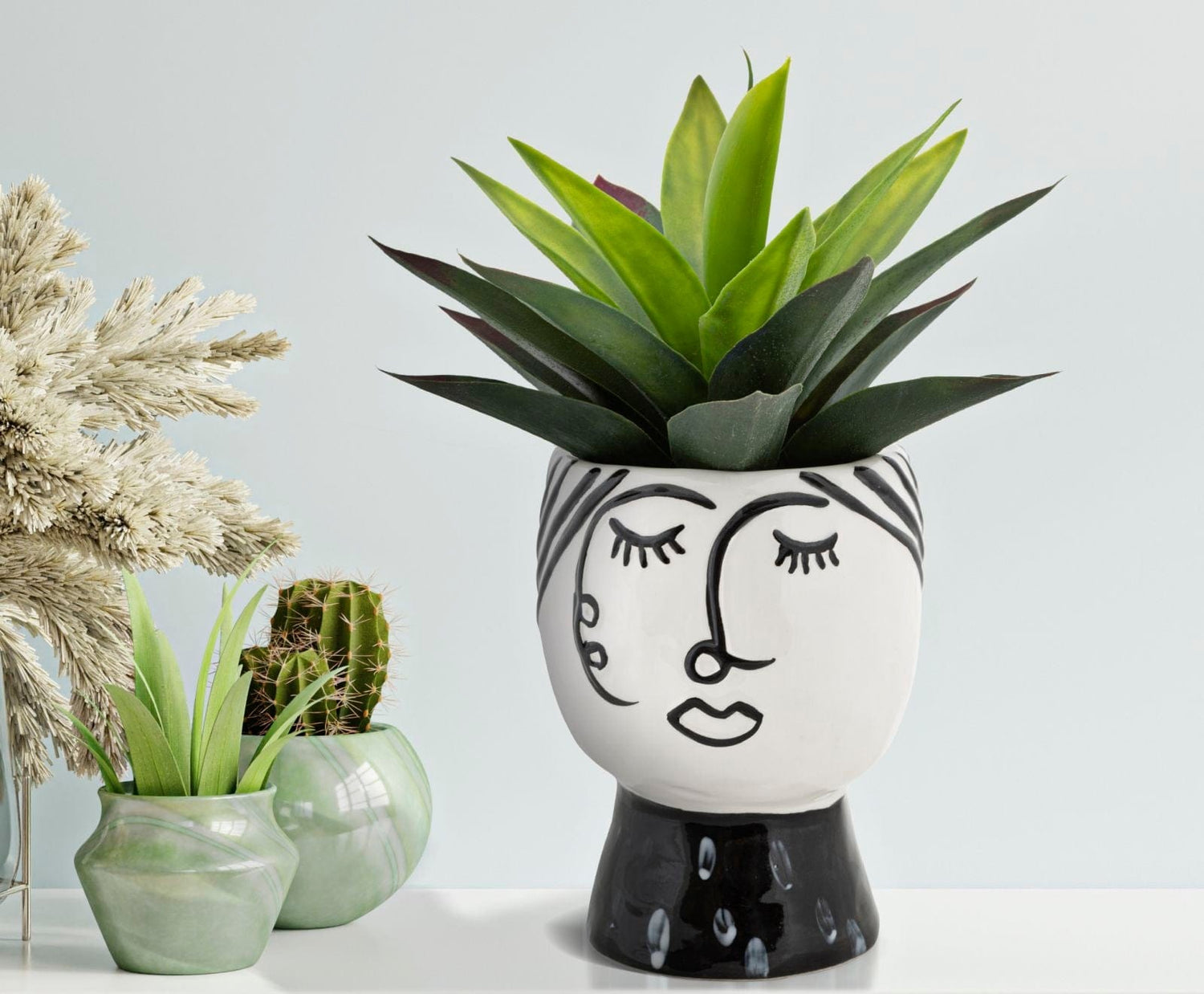 Mauro Ferretti VASE POT FACE CM Ø 14X18,2