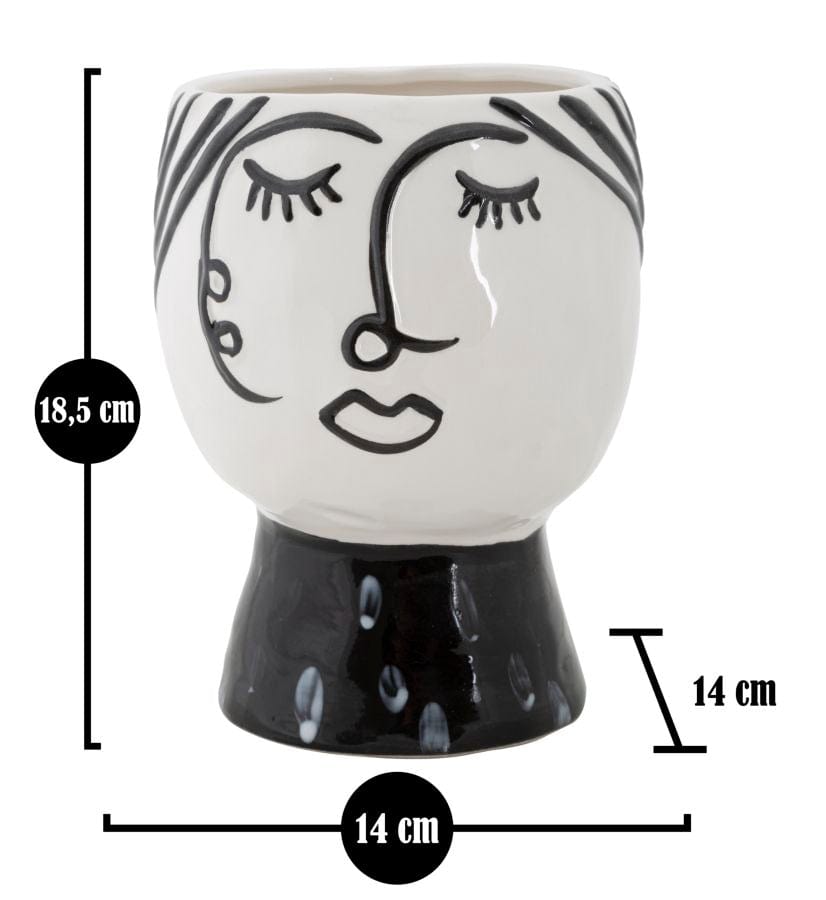 Mauro Ferretti VASE POT FACE CM Ø 14X18,2