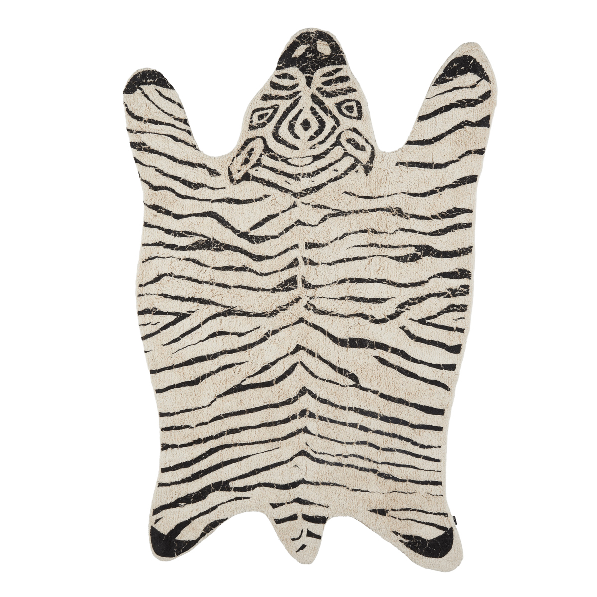 In The Mood Vloerkleed Zebra - L180 x B120 cm - Katoen - Zwart, Wit